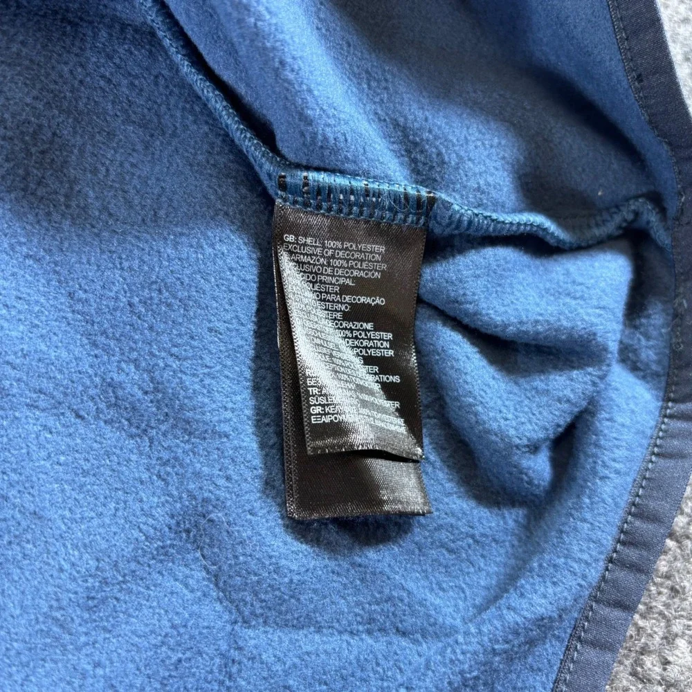The North Face Fleece Pullover Mens XL Blue 1/4 Zip TKA 100 Lightweight Hiking